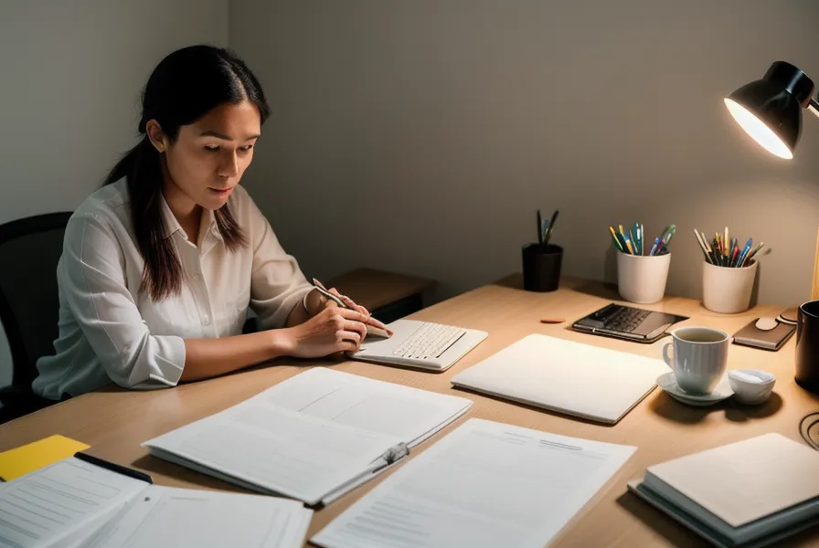 Bureau de freelance organisé après la période des impôts professionnels