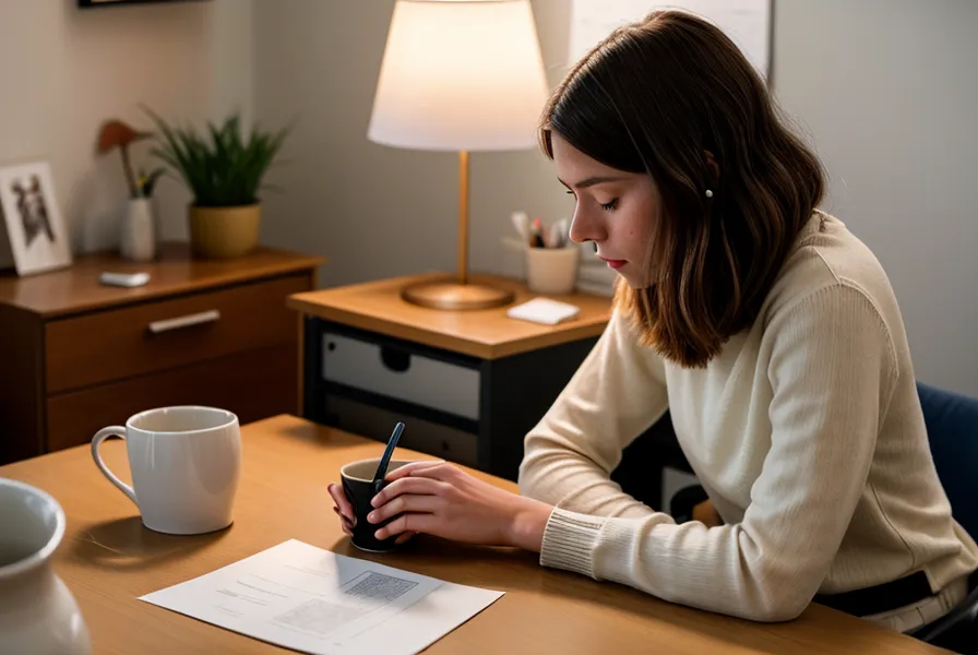 Bureau de freelance rangé avec une attestation d'assurance pro validée à l'écran, signe de paperasse sereine