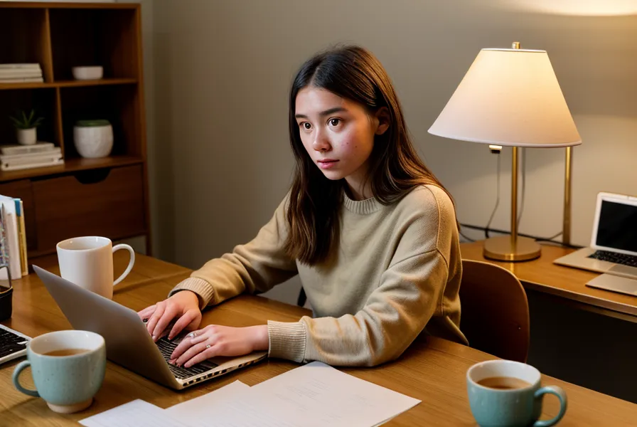 Bureau de graphiste freelance au Mans avec écrans et documents de gestion administrative