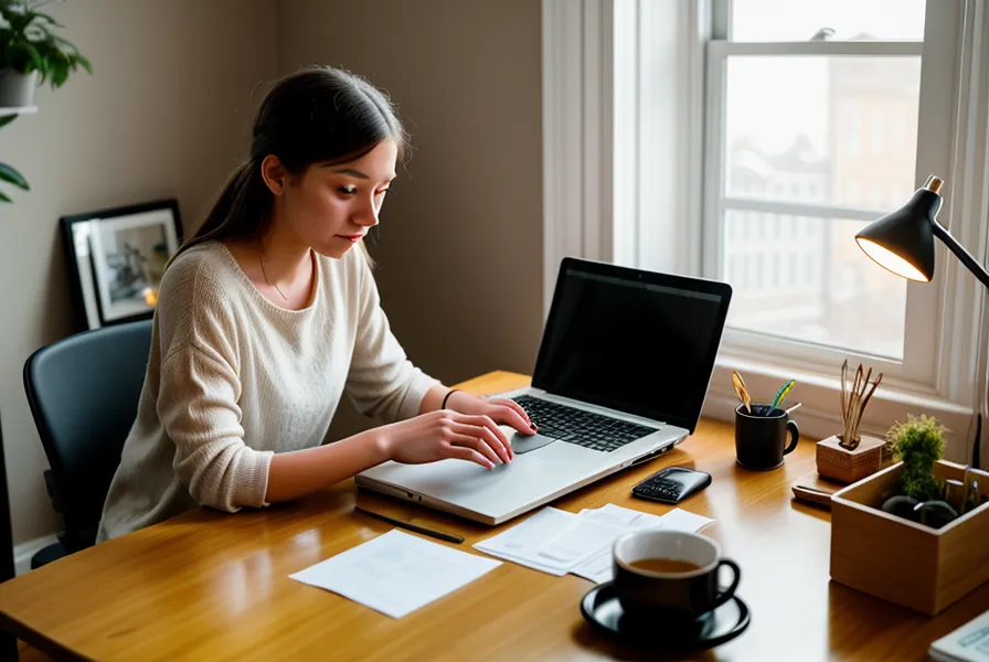 Espace de travail organisé entre création graphique et organisation freelance au quotidien